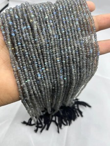 Cuentas facetadas de labradorita natural AA de 4 mm, color fuego azul, 13 pulgadas, sueltas, certificadas por terceros, joyería de Rajasthan - Product Image 2