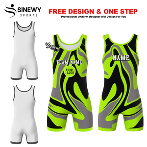 Singlet de Lucha Libre Personalizado para Hombre con Tela Elástica y Transpirable, Diseña Tu Propio Estampado por Sublimación - Product Image 4