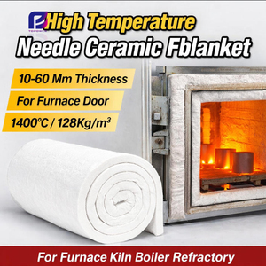 Couverture en fibre céramique, couvertures en <span class=keywords><strong>laine</strong></span> bon marché, épaisseur <span class=keywords><strong>10</strong></span> à 60 mm, <span class=keywords><strong>aiguille</strong></span> 1400, 128 kg/m3, matériau d'isolation pour porte de four - Product Image 1