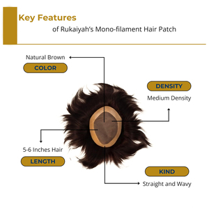 Pelucas de Cabello Humano Remy 100% Natural, Hechas a Mano en India, Cómodas y Duraderas, de Proveedor Bengalí, para Hombre, Largas y Transparentes - Product Image 3