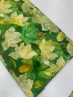Tissu d'impression numérique FLora de super qualité, toucher doux, largeur 44 pouces, parfait pour la fabrication de saris et de robes OEM à des prix abordables