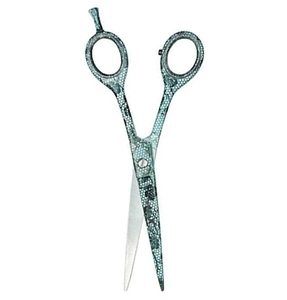 Nuevas tijeras de peluquería de acero inoxidable impresas, pinzas de pestañas de punta plana de Barshop de belleza a bajo precio - Product Image 3