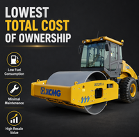 Rouleau compresseur vibrant à tambour unique XS203J de 20 tonnes avec moteur diesel Shangchai, compacteur de sol robuste pour la construction routière