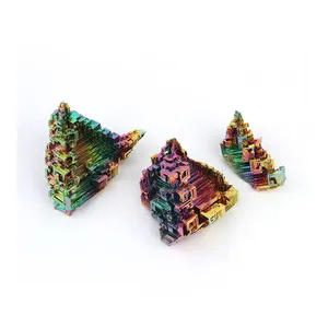 批发高品质彩虹铋粗糙矿物标本愈合水晶原石自由形式装饰