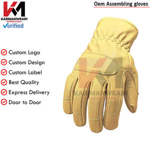 Guantes de Trabajo de Cuero OEM, Suministro de Fábrica al por Mayor, Envío Rápido, Logotipo Personalizado, Guantes de Seguridad de Cuero Vacuno, Servicio OEM Disponible - Product Image 6