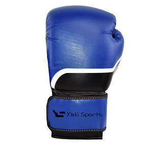 Mejor Material UnisexBoxing Guantes Logotipo personalizado Guantes de boxeo Black & Bule Color Guantes DE BOXEO - Product Image 3