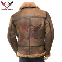 Découvrez l'élégance intemporelle avec notre veste en fourrure de mouton marron pour hommes-Des vêtements d'extérieur luxueux pour un style et un confort exceptionnels