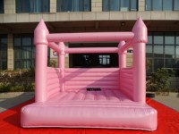 Château gonflable rose pailleté de 13 pieds avec toits de château pour usage commercial et événements, structure gonflable en PVC pour entreprises