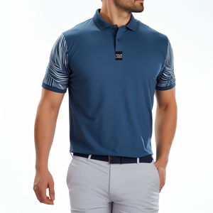 Chemise de golf personnalisée grande taille pour homme, tricotée 100 % coton, respirante, infroissable, imprimée, uniforme d'entreprise, manches courtes, haute qualité - Product Image 6