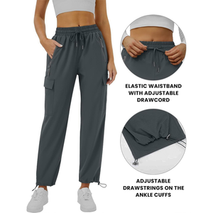 Pantalon Cargo taille haute en Cordura imprimé personnalisé pour femmes pantalon ample multi-poches grande taille cordon vêtements de travail pour formelle - Product Image 4