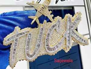 4.50Ct Encantos de letras personalizables Diamante real 14K Chapado en oro blanco Plata de Ley 925 Fiesta clásica - Product Image 2