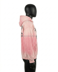 Custom Vintage Washed Customized Color Solid Winter Hoodie 360gsm Cotton Distressed <b>Pullover</b> <b>Mens</b> Streetwear Graphic - Product Image 6