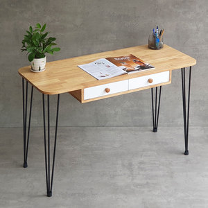 Modern Rubber Wood <b>Desk</b> with Hairpin Legs 120x50cm BD68110 - Product Image 6