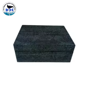 Boîte de rangement de bijoux en faux galuchat noir Accessoires personnalisés du Vietnam - Product Image 2