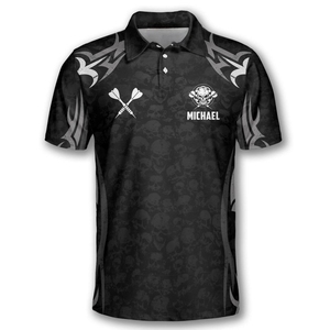 Polo à sublimation pour club de fléchettes personnalisé vêtements de sport légers et respirants pour les entraînements et les matchs de compétition en équipe - Product Image 5