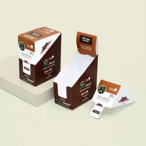 Boîtes en papier et carton de qualité supérieure imprimées sur mesure au design unique pour l'affichage de l'hydratant de soin de la peau menace chocolat noir mangue - Product Image 2