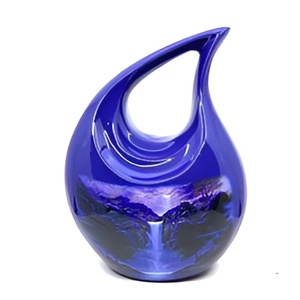 <b>Top</b> Quality Colourful Design Aluminium Adult Teardrop Urn for Cremation Use Low Prices Metal Fancy Urns Funeral Made India 2026 - Product Image 5