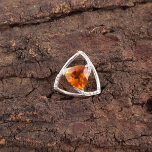 <b>Citrine</b> Gemstone <b>Pendant</b> Handmade 925 Sterling Silver Platinum Plated IGI Certified Necklace Natural Jewelry for Women Gift - Product Image 4