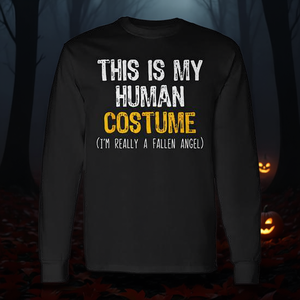 Disfraz de Halloween de Ángel Caído, Camiseta Oscura de Manga Larga, Fácil de Usar, Ropa Promocional de Halloween - Product Image 3