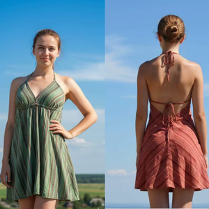 ชุดมินิเดรสผ้าฝ้ายสไตล์โบฮีเมียน ปี 2026 สำหรับสุภาพสตรี ลายดอกไม้หลากสีสัน สไตล์เม็กซิกัน ชุดพื้นเมือง ซักได้ - Product Image 1