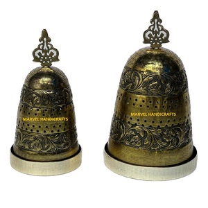 Bandejas para servir en forma de cúpula, de aluminio, Metal, Vintage, tradicional, artesanías, hechas en la India, para decoración de bodas - Product Image 1