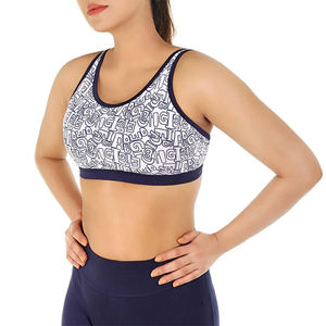 Soutien-gorge de sport pour femme à sublimation personnalisée unisexe 90% polyester 10% spandex meilleur matériau respirant et solide soutiens-gorge de sport - Product Image 3