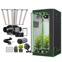 Lampes de culture LED BAVAGREEN 640W PRO pour diodes, 6 barres lumineuses, 4x4 pieds, spectre complet, dimmable, IP68, kit de tente de culture
