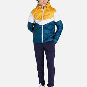 TOP SHOW invierno amarillo y verde medio reversible desgastado sucio lavado bordado estrella personalizada recortada chaqueta acolchada para hombres - Product Image 5