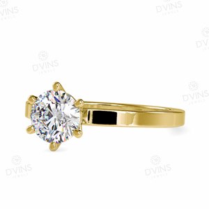 D'VINS JEWELS 1.11 CT Colorless Natural Diamond Classic Engagement <b>Ring</b> White 14K <b>Gold</b> Solitaire Bridal <b>Set</b> for Wedding - Product Image 3
