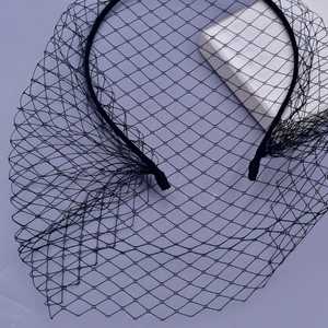 Bridella White Mesh <b>Headband</b>-Elegant Bridal Headwear with Comfortable Fit for Weddings Proms & Formal Events - Product Image 1