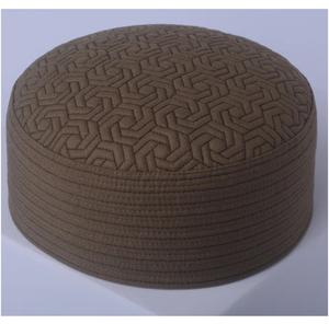 Bordado trabajo impreso gorras musulmanas transpirables al por mayor Color negro sólido Namaz gorras de oración redondeado Topi Kufi Arabia Saudita sombrero - Product Image 6