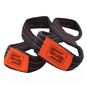 Equipo de entrenamiento de seguridad de gimnasio personalizable Figura 8 Correas de algodón/poliéster para levantamiento de pesas Equipo de goma con logotipo personalizado - Product Image 6