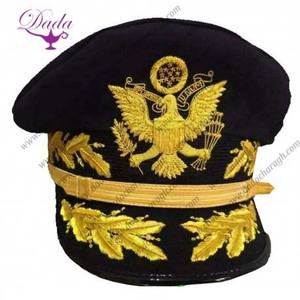 Personalizable Color Auxiliar Capitán Comandante Peak Cap Correa Ajustable Bordado Logo Unisex Algodón Poliéster Cuatro Estaciones - Product Image 5