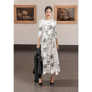 Buen Precio Vestido Para Mujer Media Manga Keana Vestido Circular Tela De Buena Calidad Etiquetas Personalizadas Whiteant Vietnam Fabricante - Product Image 1