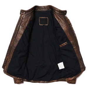 Chaqueta de motorista de cuero negro y marrón para hombre, nuevo diseño de moda, la chaqueta Bomber con tachuelas con patrón de camuflaje más grande de todos los tiempos - Product Image 6