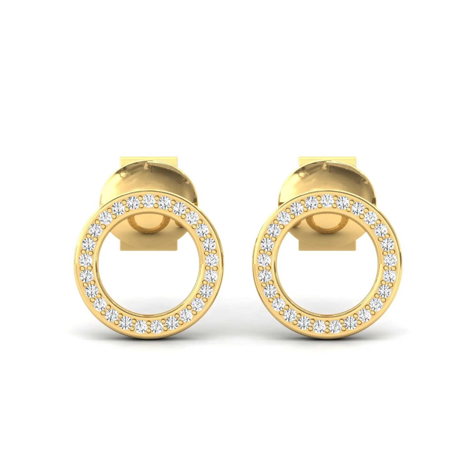 Echte Diamant Ohrringe Luxus Designer Solid Gold Fine Schmuck Ohrring mit echten Diamanten Ohrring für Frauen Schmuck