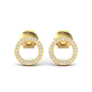 Boucles d'oreilles en diamant véritable, de luxe, en or massif, bijoux fins, avec de vrais diamants, pour femmes