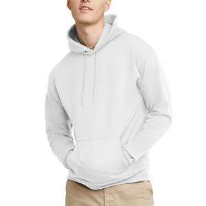 Sweat à capuche pour homme de qualité supérieure, 100% coton, style streetwear, uni, léger, respirant, logo personnalisé OEM - Product Image 1
