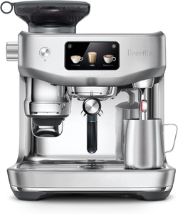 Machine à café automatique en acier inoxydable, programmable, pression 20 bars, moulin intégré, capacité 12 tasses, usage domestique, style français - Product Image 1
