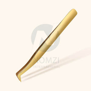 Pince à cils en acier inoxydable couleur plasma avec logo personnalisable 2024, nouvelle conception durable, pointe pointue, NOMZI Eyelash - Product Image 5