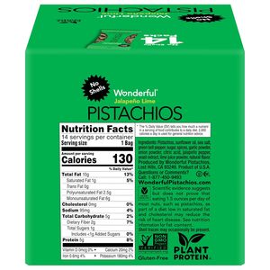 พิสตาชิโอไร้เปลือก รสชาลาเป้โนไลม์ ขนาด 0.75 ออนซ์ (แพ็ค 14 ถุง) - Product Image 3
