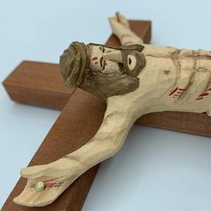 Senza marchio intagliato a mano in legno Merry Jesus crocifisso figurine natale religioso forniture e giocattoli - Product Image 6