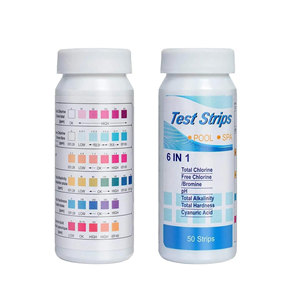 Bandelettes de <span class=keywords><strong>test</strong></span> de <span class=keywords><strong>piscine</strong></span> 6 en 1 Bandelettes de <span class=keywords><strong>test</strong></span> de spa pour kit de testeur de bains à remous - Product Image 1
