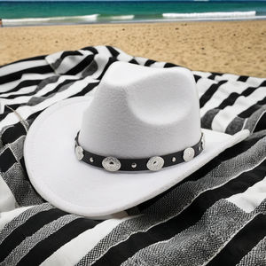 Chapeau de cowboy en polyester, style western robuste, pour la randonnée, le travail en extérieur, les aventures, les fêtes, la pêche et les sports. - Product Image 4