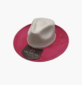 Sombrero Fedora de Gamuza de Dos Tonos Premium, Sombrero Mexicano Hecho a Mano con Ala Ancha, Fabricante OEM ODM - Product Image 1