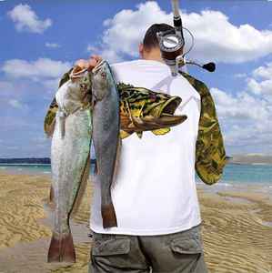 Wholesale Printed T <b>Shirts</b> <b>Outdoors</b> UPF50 Sun Protective Quick Dry Sublimation Anti-Bacterial 100% Polyester Men Fishing <b>Shirt</b> - Product Image 3