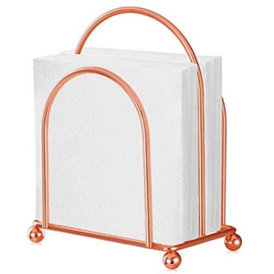 Great Quality Metal Napkin Stand With Wooden Base Latest Design Tissue Holder For Hotel And Restaurant <b>Table</b> Top Napkin Holder - Product Image 3