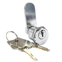 Serrure à came excentrique haut de gamme chromée, en alliage de zinc, avec 2 clés ABA, pour carton, 60 mm, à encastrer/en saillie/à pêne dormant, fabriquée à Taïwan