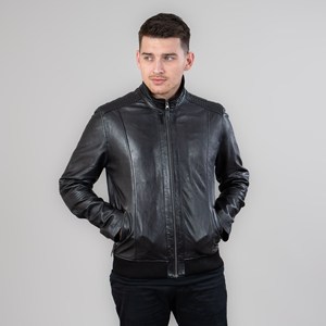 Chaqueta de Cuero de Oveja 100% Genuina OEM para Hombre, Chaqueta de Talla Grande en Venta, Chaqueta de Cuero de Invierno Cálida Personalizada para Hombre - Product Image 2