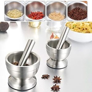 Mortier et pilon de qualité supérieure parfaits pour broyer les épices et les herbes Ensemble de mortier et de pilon durable Outil essentiel pour votre cuisine - Product Image 4
